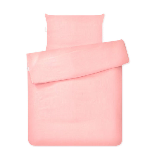 Dviejų dalių patalynė PUZZLE MUSLIN rožinės spalvos